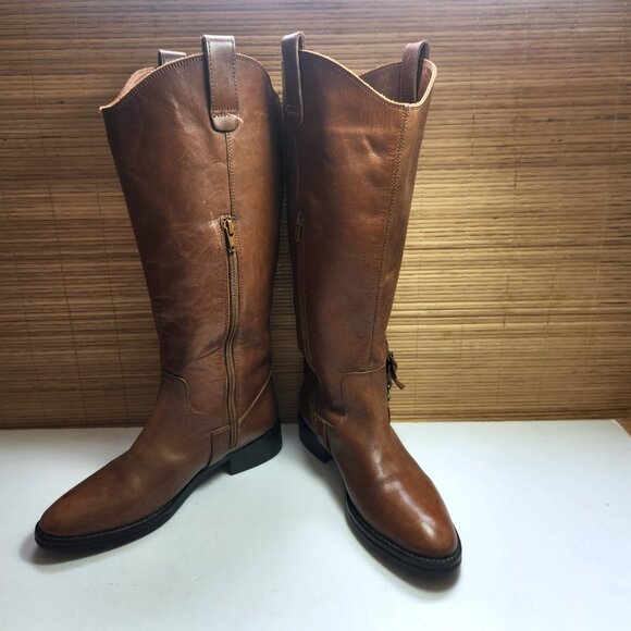 Eddie Bauer Boots by Bronx Riding Style Boots Leather Brown Women's Size 7 US - Picture 2 of 11